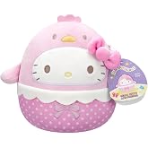 Squishmallows 2025 Original 8-Inch Easter Hello Kitty Squad Plush - Collectible Soft &amp; Squishy Mini Stuffed Animal Toy - Add to Your Squad - Gift for Kids, Girls &amp; Boys (Hello Kitty Easter Chick)