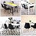Giantex Set of 4 Mid Century Modern Style DSW Dining Chair Side Wood Assembled Legs for Kitchen, Dining, Bedroom, Living Room (Black)