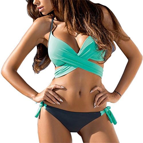 Womens Push Up Two Piece Bikini Swimsuits Bandeau Bathing Suits