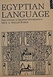 Front cover for the book Egyptian Language by E. A. Wallis Budge