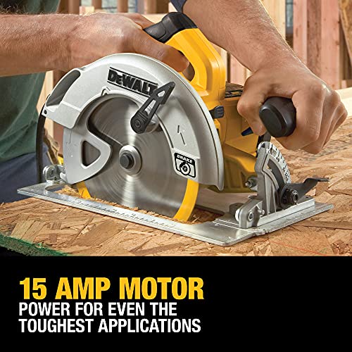 DEWALT Circular Saw, 15 Amp, 57 Degree Bevel, Electric Brake, Corded