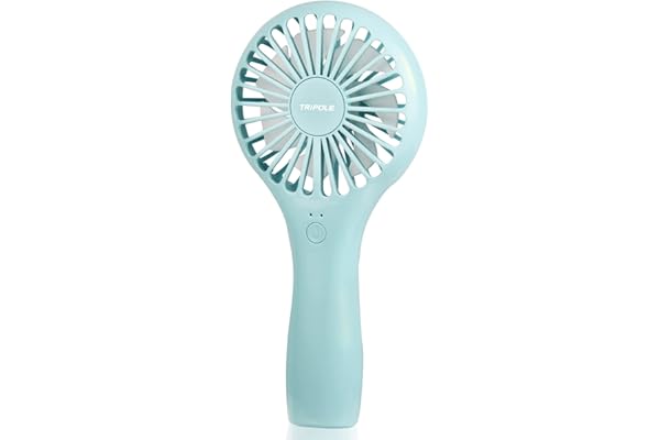TriPole Mini Handheld Fan Battery Operated Small Personal Portable Fan Speed Adjustable USB Rechargeable Fan Cute Design Powe
