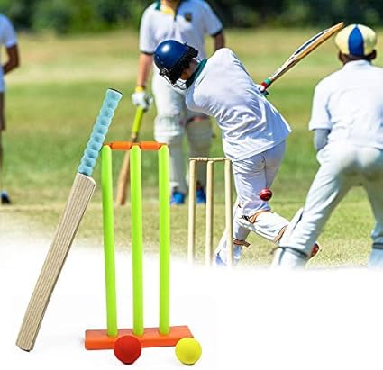 Amazon Com Hamkaw Kids Cricket Set Cricket Stumps Spring Base