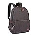 OXA Canvas Backpack School Bag Laptop Bag Computer Bag Daypack Black