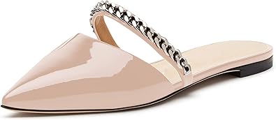 pointed toe mule flats