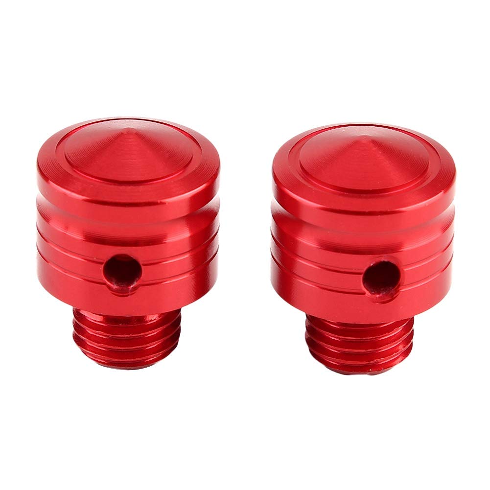 Universal Mirror Blanking Plugs Mirror Holder Plugs Covers M10 x 1.25 Aluminum Red Motorcycle Scooter Rear View Mirror Mounting Screw Scooter