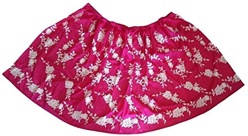 aarna fashion women's cotton top and skirt set (pink, free size)