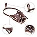 Biowow Adjustable Dog Muzzle Anti Bite Mouth Guard Covers Anti-called Muzzle Masks Pet Mouth Bite-proof Mask Brown