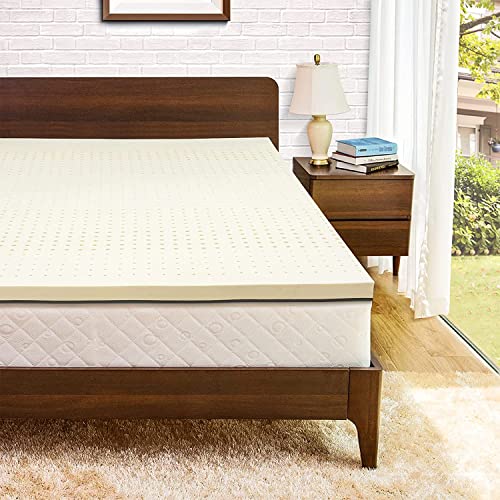NESAILA 3.15 Inch Natural Latex Mattress Topper Twin XL Dual Layer