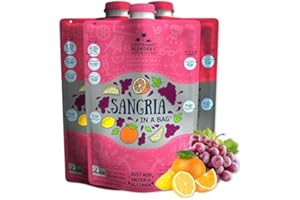 Lt. Blender's Sangria in a Bag – Wine Slushie Mixes - Each Bag Makes 1/2 Gallon of Frozen Red Sangria Mix – Non-GMO Wine Freezer Mix - Make with Wine, Liquor or as a Mocktail - (Pack of 3)
