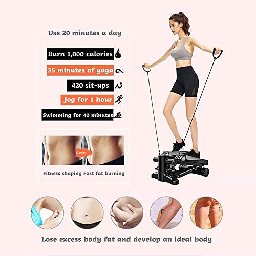 KENL-Stair-Stepper-Portable-Climber-Stepper-with-Resistance-Bands-and-LCD-Monitor-Men-and-Women-Exercise-Home-Workout-Equipment-for-Full-Body-Workout-Exercise-Stair-Stepping-Fitness