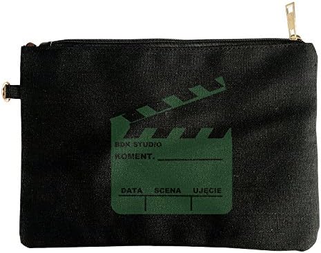Clapper Board Film Scene Recorder From The Movies Zipper Canvas Bag,Metal Zipper,Clip - Multi Purpose Durable Storage And Organizer Bag For Men, Women, Kids