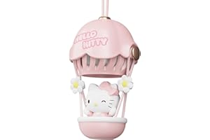 MOIZENI Car Air Freshener,Pink Cute Cat Hot Air Balloon Car Hanging Fragrance, Creative Decoration Car Interior Perfume,air freshener with 2 fragrances.