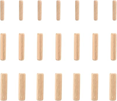 Gunwon 21Pcs Wooden Dowel Pins 6mm 8mm 10mm 40mm Hardwood Dowels Set