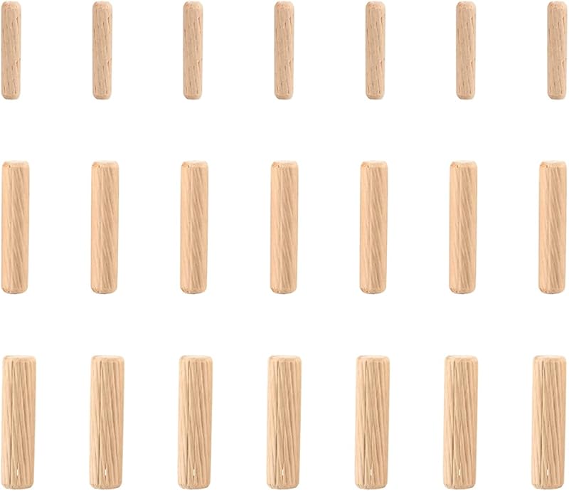 Gunwon 21Pcs Wooden Dowel Pins 6mm 8mm 10mm 40mm Hardwood Dowels Set