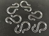 24 Clear Plastic Punch Bowl Cup S Hooks Hangers NEW 40mm