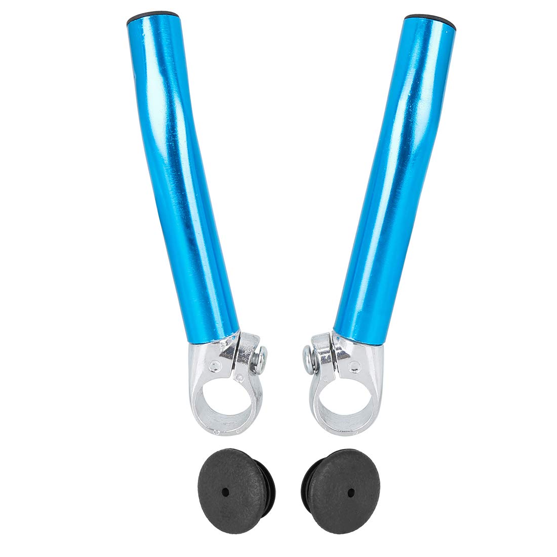 X AUTOHAUX Pair Bike Handlebar End Grip W Bar Plug Blue for 7/8" Handlebar