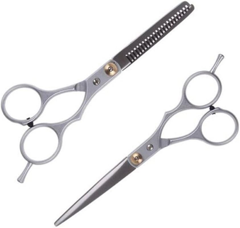 OULII Set of 2 Hairdressing Scissors, Cutting and Thinning Scissors, Hairdresser Set