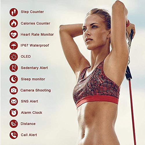 Lintelek Fitness Tracker, Heart Rate Monitor Activity Tracker with Connected GPS Tracker, Step Counter, Sleep Monitor,Waterproof Pedometer for Android and iOS Smartphone (Dark)