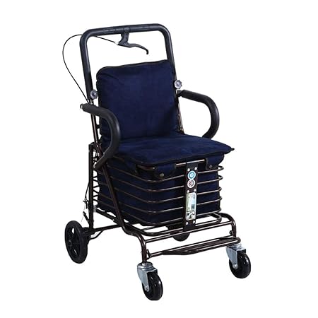 Unbekannt MENA Uk Alte Menschen Kaufen Essenswagen, Abnehmbare Komfortarmlehnen, Klapppedale, Schiebbare, Klappbare Gehwagen