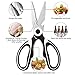 Multi-Kitchen Shears, Super Sharp Stainless Steel Kitchen Scissors, Rust Free with Large Soft Grip Handles -for Meat, Poultry, Fish, BBQ, Vegetables, Herbs, Nuts,Fruit,Plant