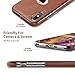 iPhone X Case, iPhone 10 Leather Cover MIRACASE Luxury Stylish Sleeves Ultra Slim & Thin Soft TPU Bumper Anti-Slip Scratch Resistant Shockproof Shell for Men, Brown