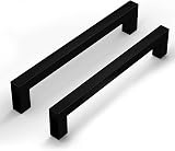 Goldenwarm 10 Pack Black Kitchen Handles 160mm Center 172mm Overall