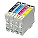 Ink & Toner Geek ® - 4 Pack Remanufactured Replacement Inkjet Cartridges for Epson T060 60 #60 (T060120, T060220, T060320, T060420) For Use With Epson Stylus C68 Stylus C88 Stylus C88Plus Stylus CX3800 Stylus CX3810 Stylus CX4200 Stylus CX4800 Stylus CX5800F Stylus CX7800 (1 Black, 1 Cyan, 1 Magenta, 1 Yellow)