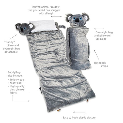 BuddyBagz Koala, Super Fun & Unique Sleeping Bag/Overnight & Travel Kit