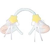 Eagyrosi Plush Sheep Ear Headband - Furry Adorable Lamb Ears Hair Hoop with Stars and Ribbon,for Halloween Christmas and Everyday Wear