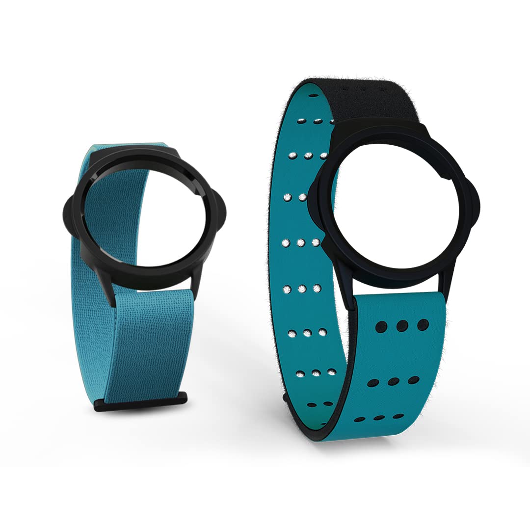 MYZONE MZ-Switch Replacement Arm & Wrist Straps - Aqua - Vibrant, Adjustable & Comfortable Replacement Fitness Band for the MZ-Switch