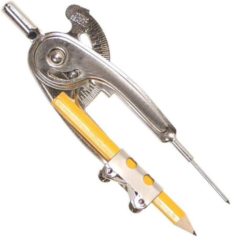 Westcott Metal Ball Bearing Compass with Pencil, Nickel Plated : Geometry Compasses : Office Products