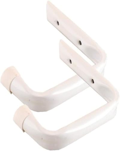SmartHome White Jumbo Ladder Hooks Pack of 2 Garage Shed Storage Bikes Tools