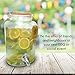 Glass Drink Dispenser with Tap – 5L Mason Jar Beverage Container with Stainless Steel Spigot – Water Dispenser with Tap for Juice, Iced Tea, Cocktail, Picnic, BBQ, Parties, Counter