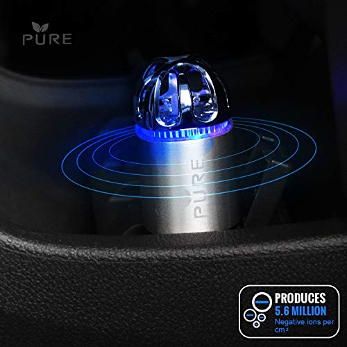 Car Air Purifier 3in1 Premium Stainless Steel HEPA Filter Ionizer w/Dual USB Quick Charge 3.0 USB-Eliminate Allergens Odor Smell, Smoke, Pets, Pollen Mold Bacteria w/Anti-Microbial Deodorizer (Silver) - Thumbnail 4