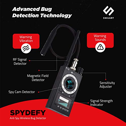 Anti Spy RF Detector Wireless Bug Detector Signal for Hidden Camera Laser Lens GSM Listening
