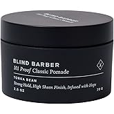Blind Barber 101 Proof Classic Hair Pomade for Men - Water Based Pomade with Hops & Tonka Bean - Strong Hold & High Shine Finish - Paraben & Sulfate-Free Hair Styling Products (2.5 oz)