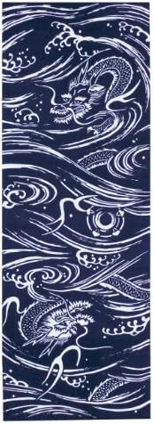 Tenugui : Dragon & Billow (Indigo)