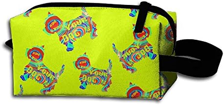 Home Is Where Your Dog Is Funny Flower Floral Handbag Travel Toiletry Bag