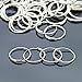 H&D 500pcs Round Edged Split Circular Ring Clips for Crystal Lamps, Crystal Curtain, Crystal Garland, Necklaces, Keys, Earrings, Jewelry Making and Craft Ideas (12mm, Silver)
