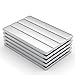 Powerful Rectangular Neodymium Bar Magnets / 10 Pcs + 5 Adhesive / 60 X 10 X 3 mm / Strong DIY Magnets for Decoration, Crafts, Home, Classroom, Garage, Office & Hanging Tools | Home & Industrial Use