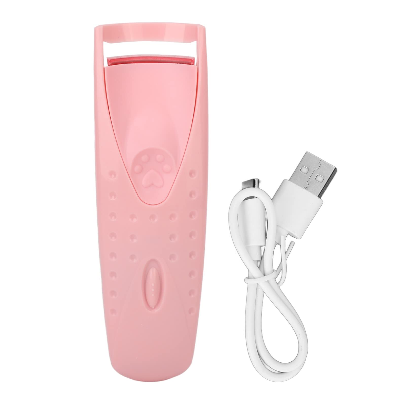 Heated Eyelash Curler, Electric Eyelash Curler, Usb C Rechargeable Long-lasting Heated Lash Curler for Natural Lashes, Handheld Eyelash Heated Curler (Pink)