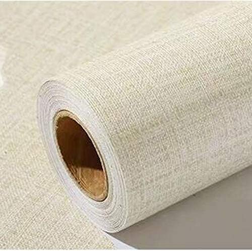 Solid Color Peel and Stick Wallpaper,Linen Self-Adhesive Contact Paper