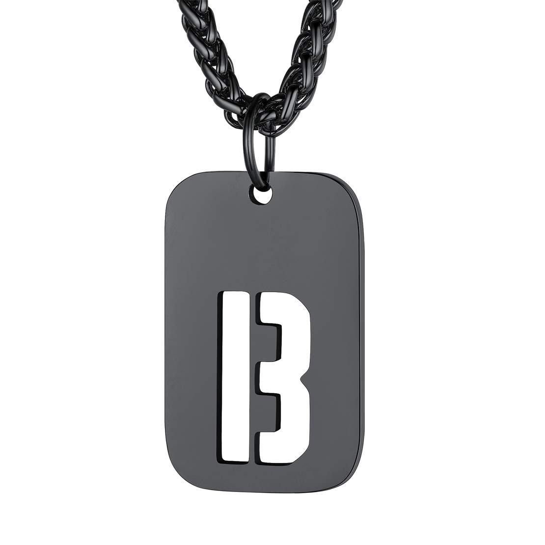 FindChic Dog Tags for Men Boy Chains Necklace with Letter B Necklace Initial — image 1