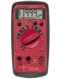 Amprobe, multímetro digital compacto con indicador de voltaje sin contacto y certificación de calibración trazable de la prueba lógica con datos, 1