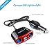 BESTEK MRS156, 2-Socket Cigarette Lighter Power Adapter DC Outlet Splitter with 4.8A Max 2-Port USB Car Charger for Smartphones & Tablet