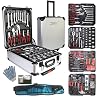 Arcwares 799pcs Aluminum Trolley Case Tool Set Silver, House Repair Kit Set, Household Hand Tool Set, with Tool Belt…