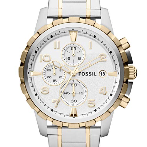 Fossil Men's Dean Quartz Stainless Steel Chronograph Watch, Color Gold