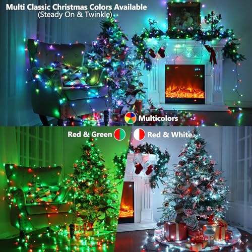 Brizled Color Changing Christmas Lights, 66ft 200 LED RGB String Lights