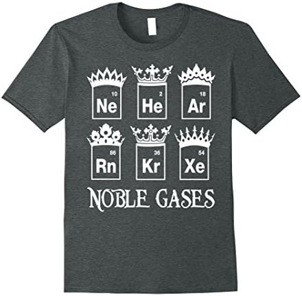 Mens Noble Gases Science T Shirt Table Nerdy Tee for Geeks 3XL Dark Heather